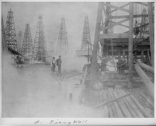 Spindletop Beaumont Texas 1901 Sinking Well Oil Industry Derrick Field picture