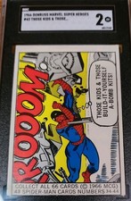 🐲1966 Donruss Marvel Super Heroes #43 Spider-Man SGC 2 Rookie YearComic Card🕷 picture