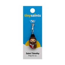 Tiny Saints Saint Timothy CHARM -Paracords, Bracelets, Backpacks, Gifts, NEW picture