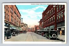 Burlington VT-Vermont, Church Street, Advertising, Vintage Postcard picture