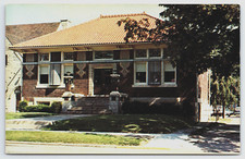 Vintage Postcard OH Milan Public Library Street View -3026 picture