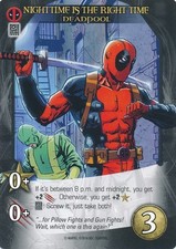 DEADPOOL Upper Deck Marvel Legendary DEADPOOL NIGHTTIME IS THE RIGHT TIME picture