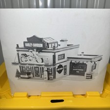 Retired Snow Village/Harley-Davidson Motorcycle Shop (Department 56 #54886) picture