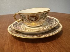 Antique 1846 Chateau De Fontainebleau Sevres Three Piece Cup Saucer Set (inv 9) picture