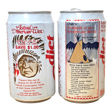 2 VTG Coca Cola Cans, Diet Coke Native American Graphics, Festival of the West picture