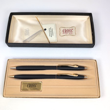 CROSS Ballpoint Pen Mechanical Pencil Set Black Gold Kodak Eastman Rochester NY picture