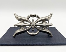 Vintage Southwestern Sand Cast Style Belt Buckle Silver picture