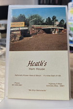 Vintage Heath's Ham House Brochure Grenada Mississippi Slicing Guide Ephemera picture