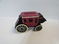 WELLS FARGO Cast Iron Stage Coach Coin Bank - No Box Or Key Red picture