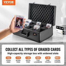 Graded Card Storage Box, 5 Slots, Graded Sports Cards Holder Carrying Case With picture