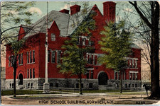 Vintage Postcard 1907-1915 High School Building, Norwich, Connecticut (CT) picture