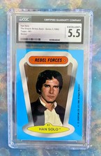 1980 Topps Star Wars Empire Strikes Back Series 2 Han Solo Sticker #61 CGC 5.5 picture