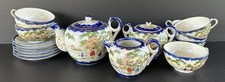 Hand Painted Porcelain Tea Set Set Landscape Scene 15 Pieces 1920's Japan picture