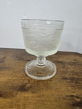 Gillinder & Sons Glass Co. Westward Ho Compote Antique Circa 1879 EAPG picture