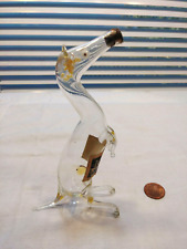 Rynbende Figural Kangaroo ~Apricot Liqueur Decanter Holland ~Hand Blown Glass picture