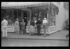 Photo:Provincetown Massachusetts 1940 street scene storefront shoppers picture