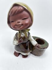 Vintage Japanese Pottery Girl Vase picture