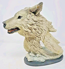 Vintage CreArt 1992 Grey Wolf Sculpture Signed Extremely RARE Limited E 434/1500 picture