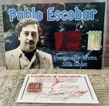 Pablo Escobar Authentic Personally Owned Shirt Remnant COA True Crime picture