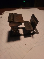 Vintage 1970’s Durham Industries New York Die-cast Metal Miniature School Desk picture