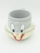 Vintage 1992 Warner Bros Bugs Bunny 3D Plastic Character Mug Cup Looney Tunes picture