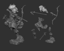 Female Archer Sculpture Statue Model Kit  Unpainted/Unassembled picture