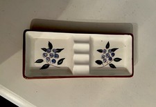 1940's Stangl Pottery Blueberry Pattern Rectangular Ashtray EXC Very Unique picture