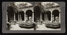 Photo:Palermo Sicily National Museum Courtyard Statue 1900s Stereo View picture