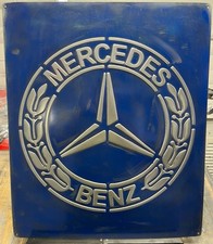 Mercedes Benz Garage Sign 20x24 Hand Cast Aluminum Relief Metal Wall Art picture