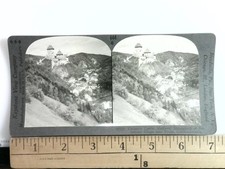 Carlstein Castle Stereoview Keystone View Co. Medieval Bohemia 1900s picture