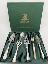 Sebor Absinth Connoisseur's Collection Chrome Serving Spoon Set Eiffel Tower picture