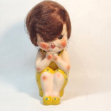 Antique 1920s SPLASH ME Chalkware Carnival Doll Bathing Beauty Original Hair Net picture