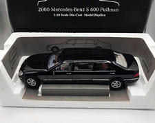 Mercedes-Benz 2000 S 600 Pullman 1:18 Scale Die-Cast Model Car, Black w/ Box picture