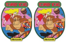 Donkey Kong Arcade Side Art 2Pc set Nintendo Premium Vinyl See Pics picture