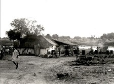CGE51 Original Photo EARLY MORNING IN JUBA VILLAGE HOME NEAR RIVER SUDAN AFRICA picture