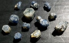 27.65ct 12PC Total Blue Star Sapphire Facet/Cab Quality Rough Lot From Sri Lanka picture