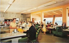 Vintage Postcard Canfield's Big Rock Cafe Malibu CA Main Dining Room Diner 1950s picture