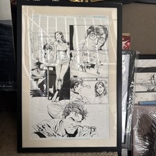 Action Comics #867 Original Comic Book Art Loius Clark Superman Football Frank picture