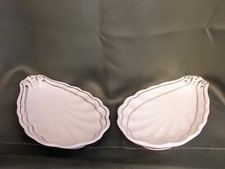 Rare Vintage O.P.C.O. Syracuse China Footed, Scalloped-edged, Teardrop- Dish picture