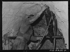 Photo:Butte Montana Anaconda Copper Mining Company Drilling Miner 1900s picture