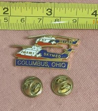 Vintage Columbus Ohio Skymed Emergency Medical Evac Helicopter Lapel Pin Medevac picture