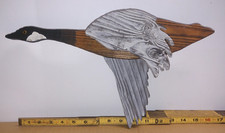 Vintage Reclaimed Wood Duck In Flight picture