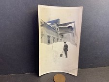 Vintage Photo, John A. McLean, Old Town, Maine, Big Snow Shoveling, 1920-30's picture