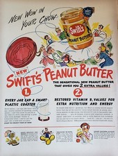 Swift's Peanut Butter Print Ad Vintage 1948 Ephemera Art Decor New Wow picture