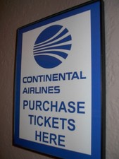 Continental Airlines Airplane Pilot Stewardess Bar Man Cave Advertising Sign picture