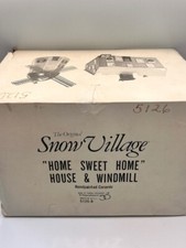 Dept 56 Snow Village -Home Sweet Home House and Windmill Read Description picture