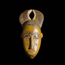 African Baule Antique African Masks Wood Hand Carved wall hanging primitive-7477 picture