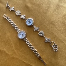 Vintage Disney Mickey Mouse Gold-Tone Watch Collection – 2 Piece Lot picture