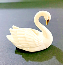 Lenox Ivory Porcelain Swan Place Card Holder 24K Gold Beak Wedding Cake picture