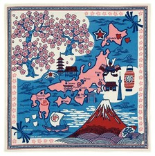 Japanese Cotton Bandana JapanMap picture